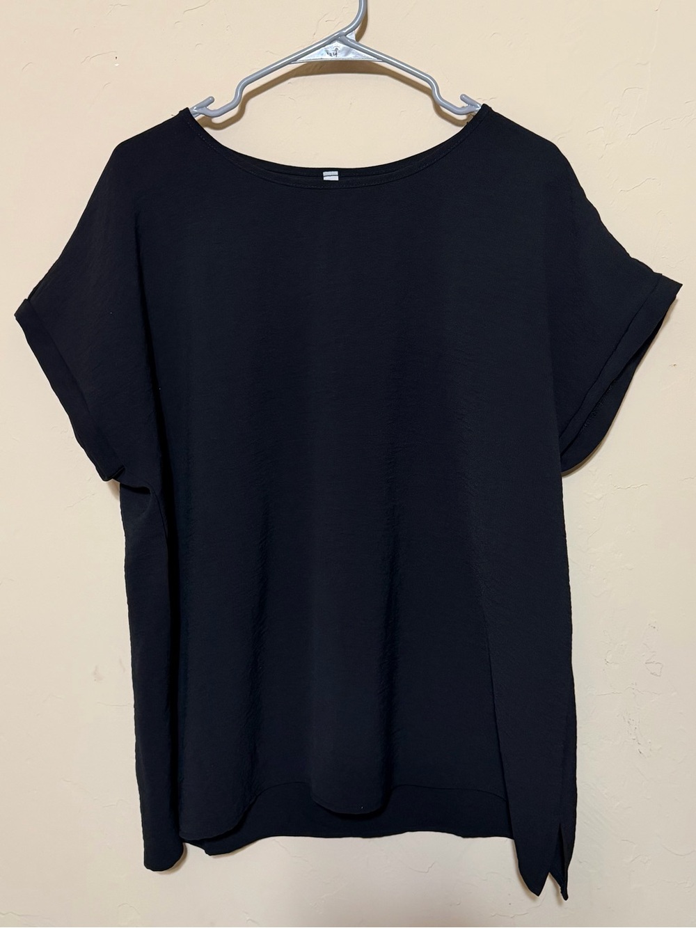 mts Black Short-Sleeve Relaxed Oversized Top